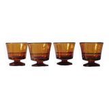 4 Duralex amber glass egg cups