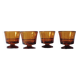 4 Duralex amber glass egg cups