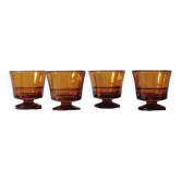 4 Duralex amber glass egg cups