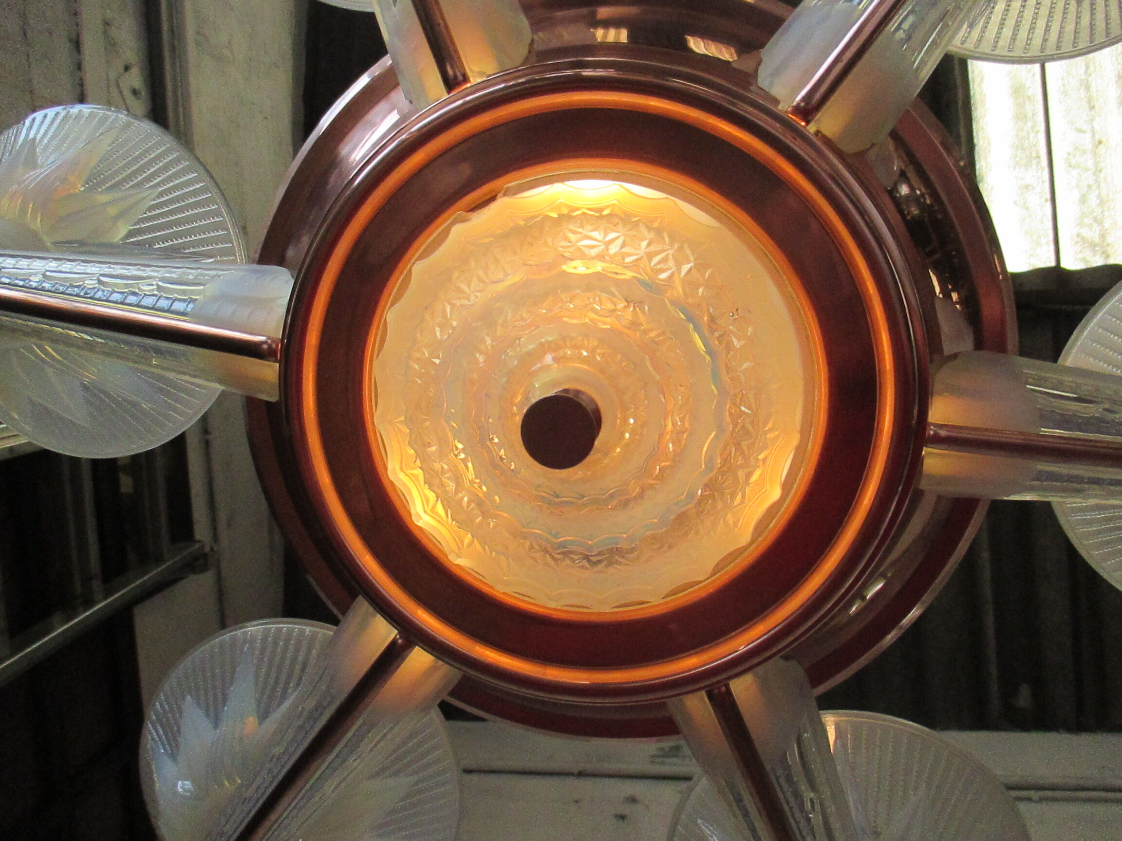 Chandelier Art Deco Petitot glassware ezan