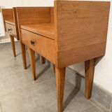Pair of vintage teak bedside tables from the 60s.