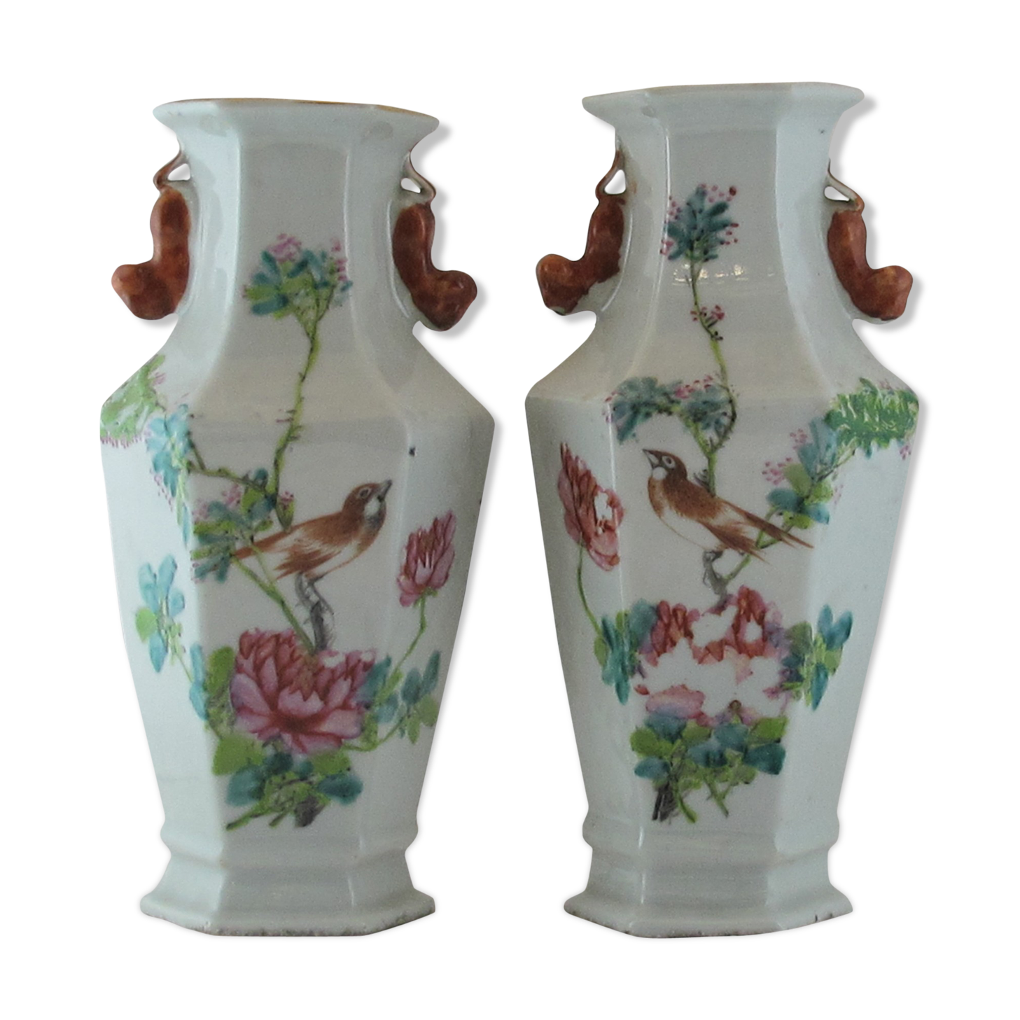 Pair of vases chinois China 19th century