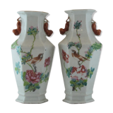 Paire de vases chinois Chine 19è siècle