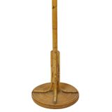 Rare grand porte-manteau sur pied en rotin et laiton style bohème 185 cm