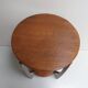 Table d'appoint ronde en chêne Art Déco
