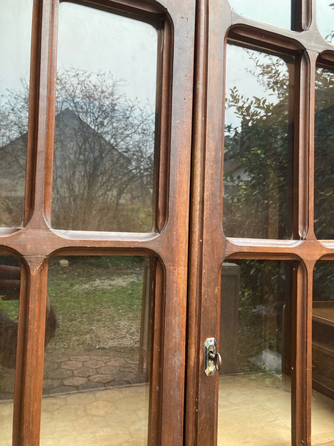Vintage glass-fronted cabinet