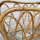 Vintage retro wicker magazine rack