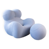 Italian Big Mama Up Chair & Ottoman attributed to Gaetano Pesce for B&B Italia, 2000, Set of 2