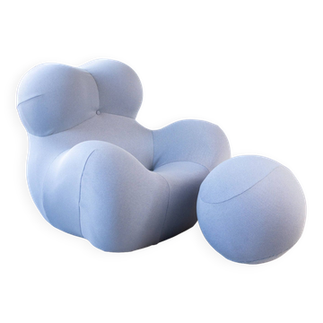 Italian Big Mama Up Chair & Ottoman attributed to Gaetano Pesce for B&B Italia, 2000, Set of 2