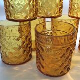 10 vintage "pineapple" glasses