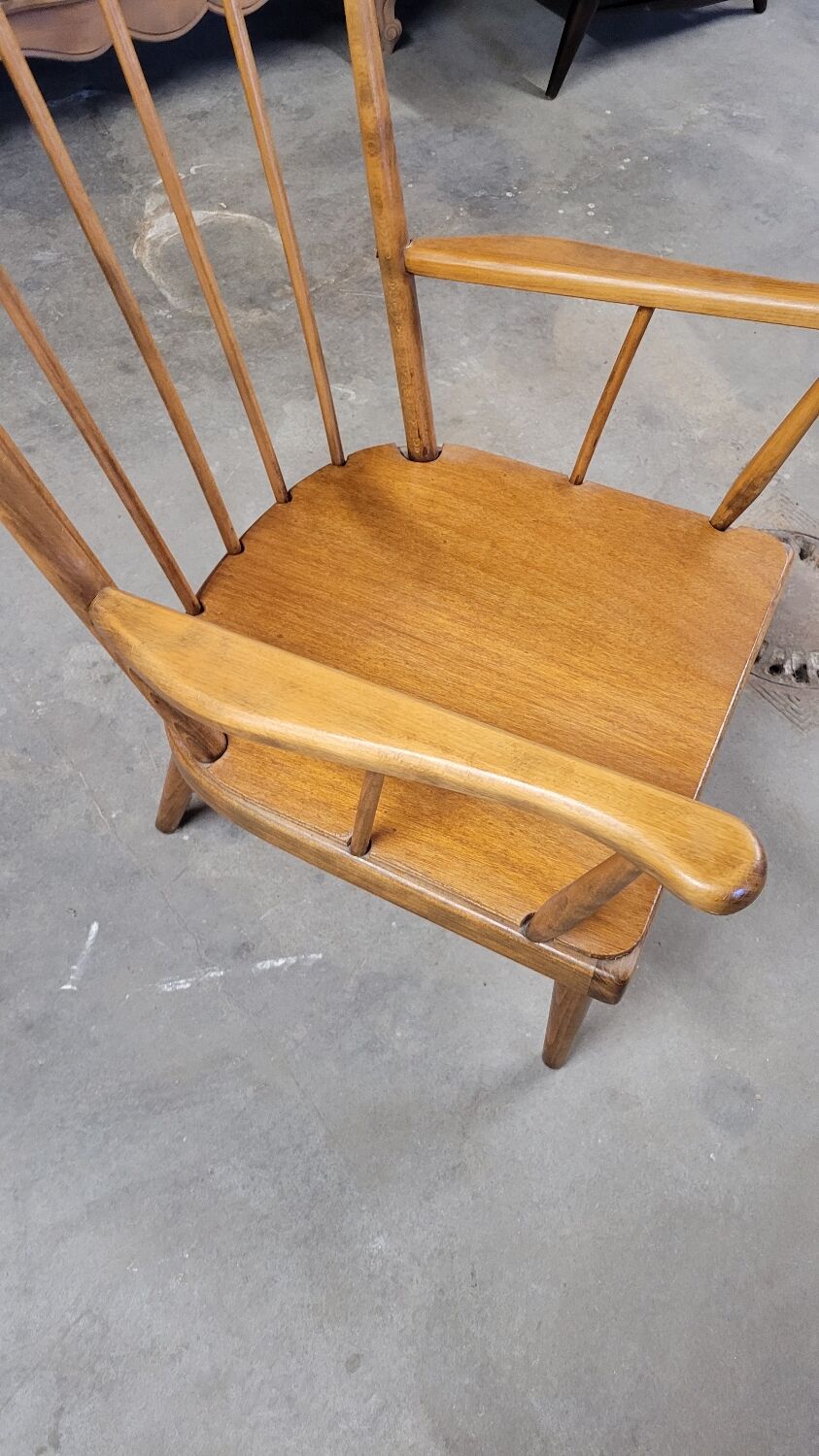 Fauteuil baumann modèle éventail 1950 vintage