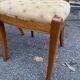 Four 20th-century Directoire-style chairs in solid wood with cane seats and beige fabric