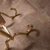 MIROIR  EN LAITON VINTAGE 70'S