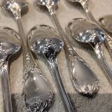12 silver-plated dessert forks by Christofle Marly, 18.8cm