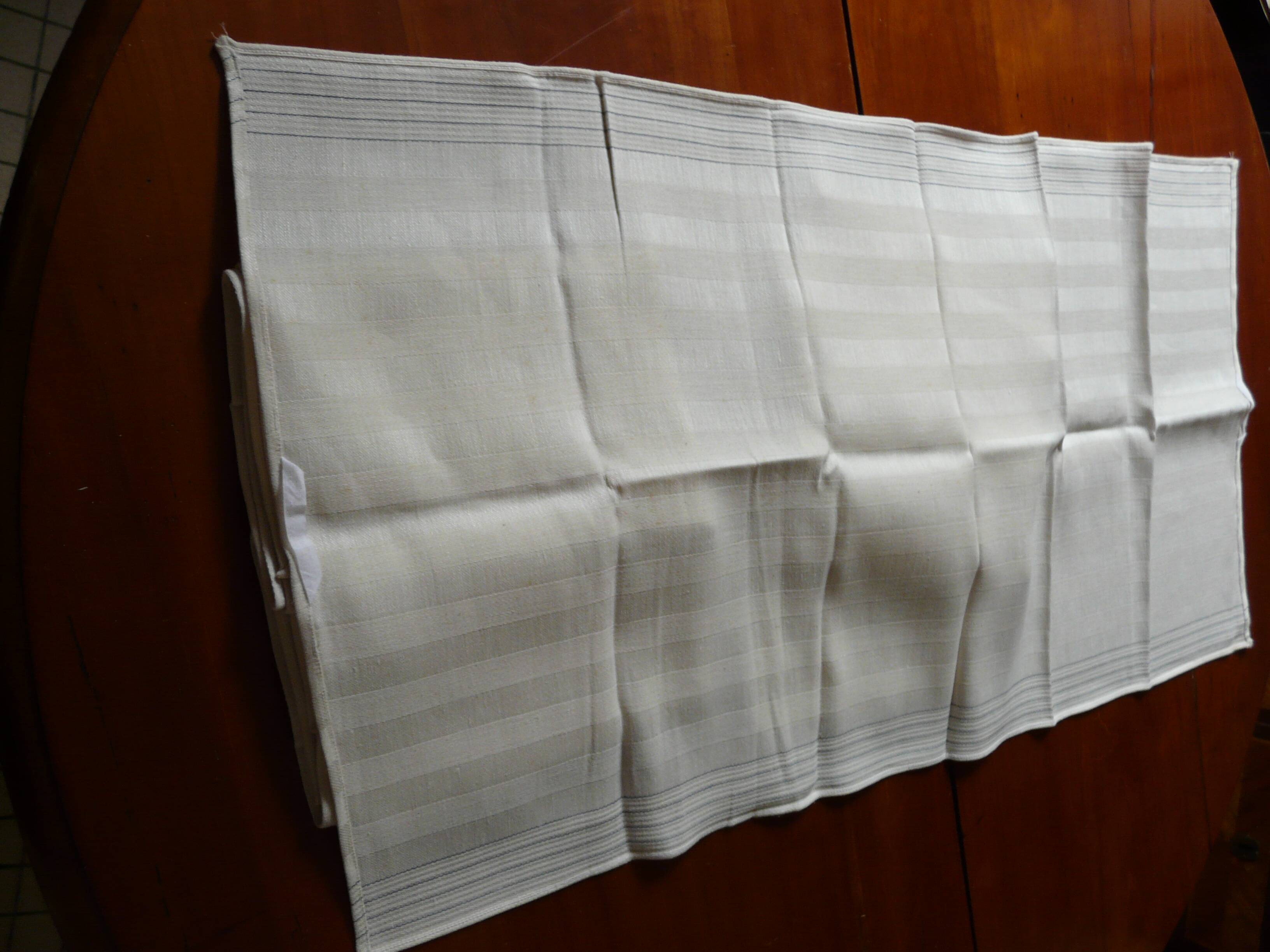 set of 6 new vintage damask tea towels