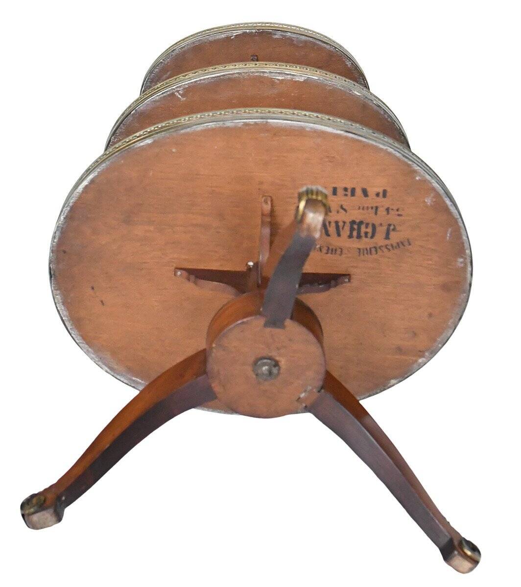 Side table called "Dumb Waiter" stamped J. Champ in Paris.