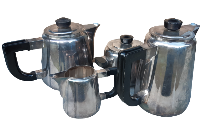 Silver metal tea/coffee set circa 1930 - Art Deco period - Christofle