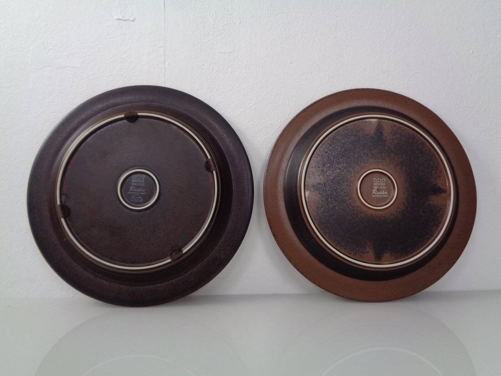 Large Russian Plates by Ulla Procope for Arabia, Set of 6, Finland, 1960s, Set of 6