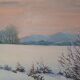 Rateau "Snowy landscape" framed HST painting