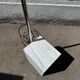 Oversized White Marble & Chrome Arc Floor Lamp — 1970s Italian Aluminum Dome