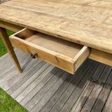 Old light wood farm table