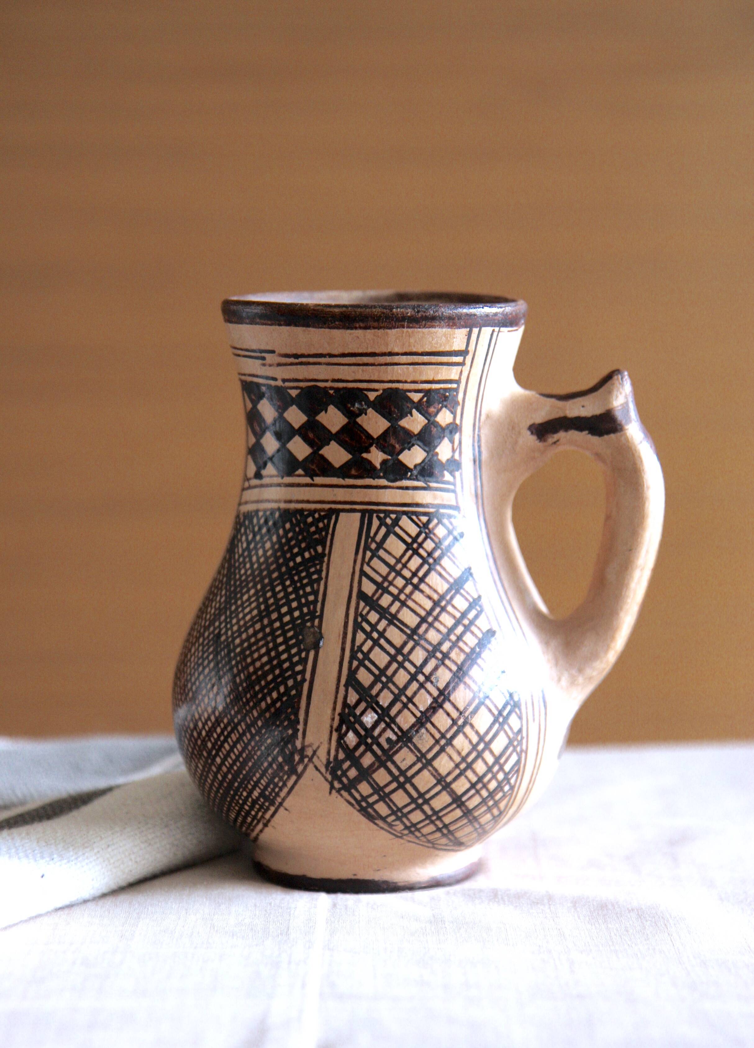 Berber Ideqqi pottery pitcher