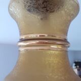 Ceiling lamp chandelier glass and brass