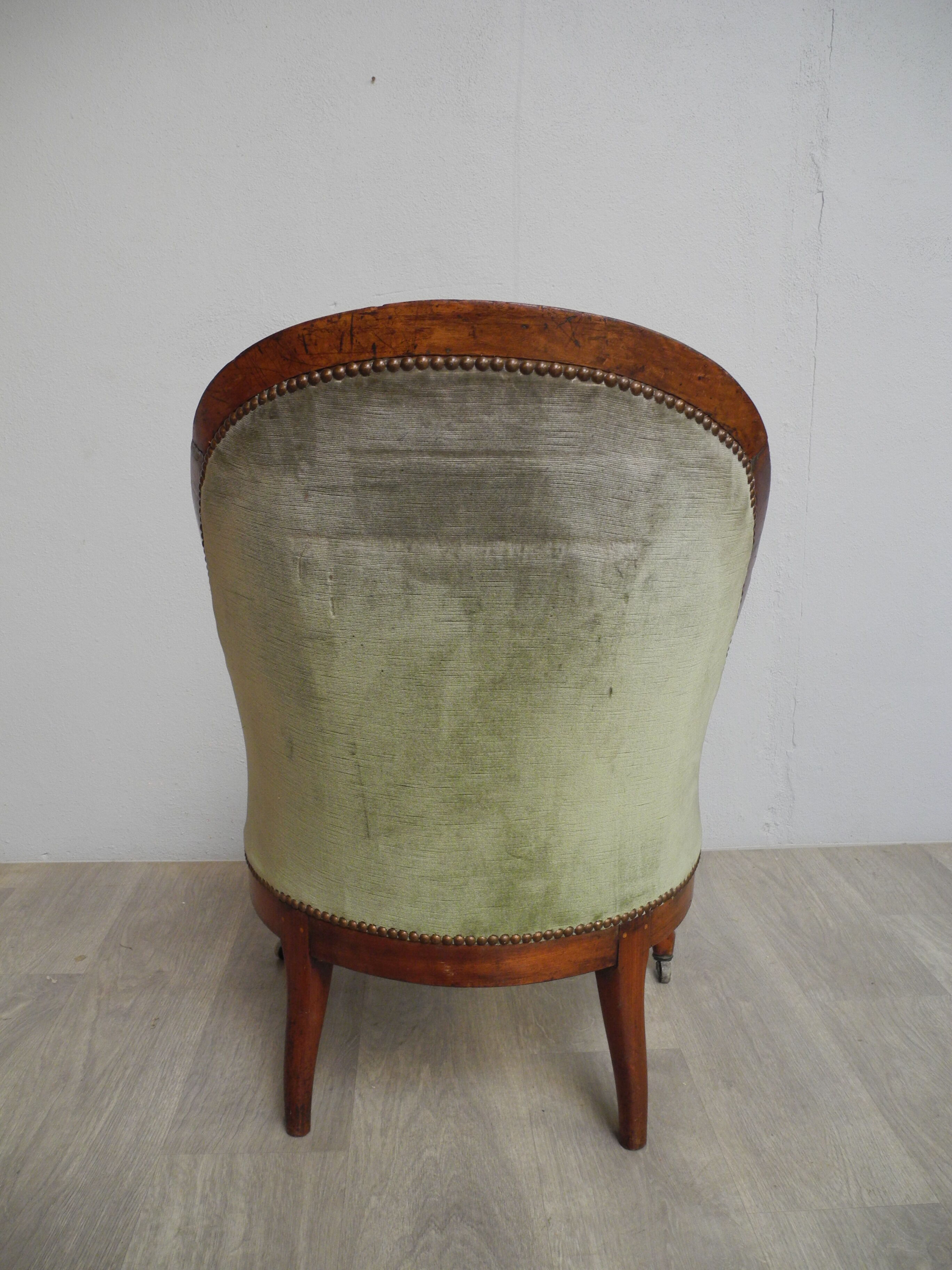 Louis XV/Louis XVI mahogany style chair