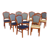 9 merisier solid wood style high chairs variegated