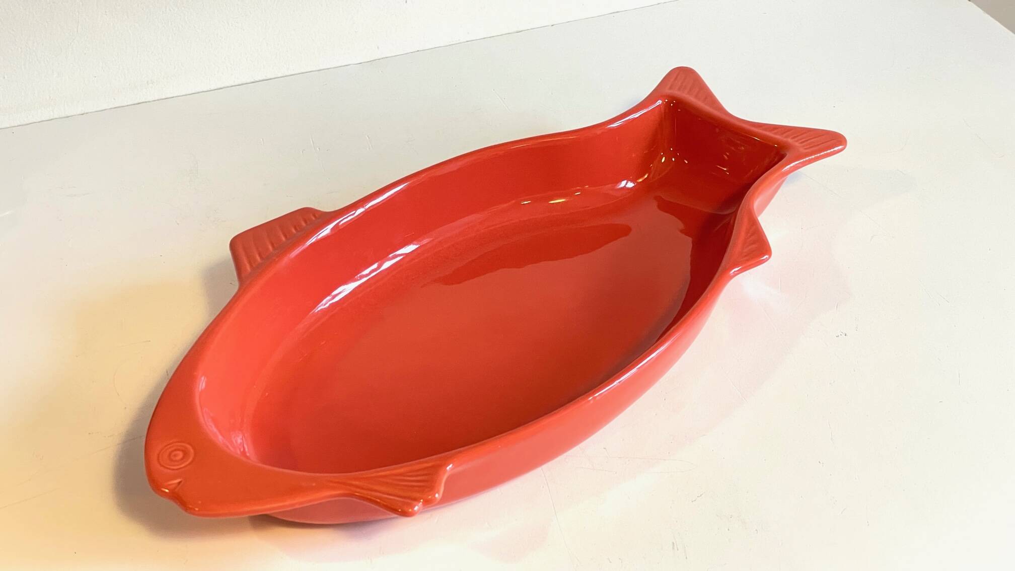 Emile Henry France ceramic dish FISH shape