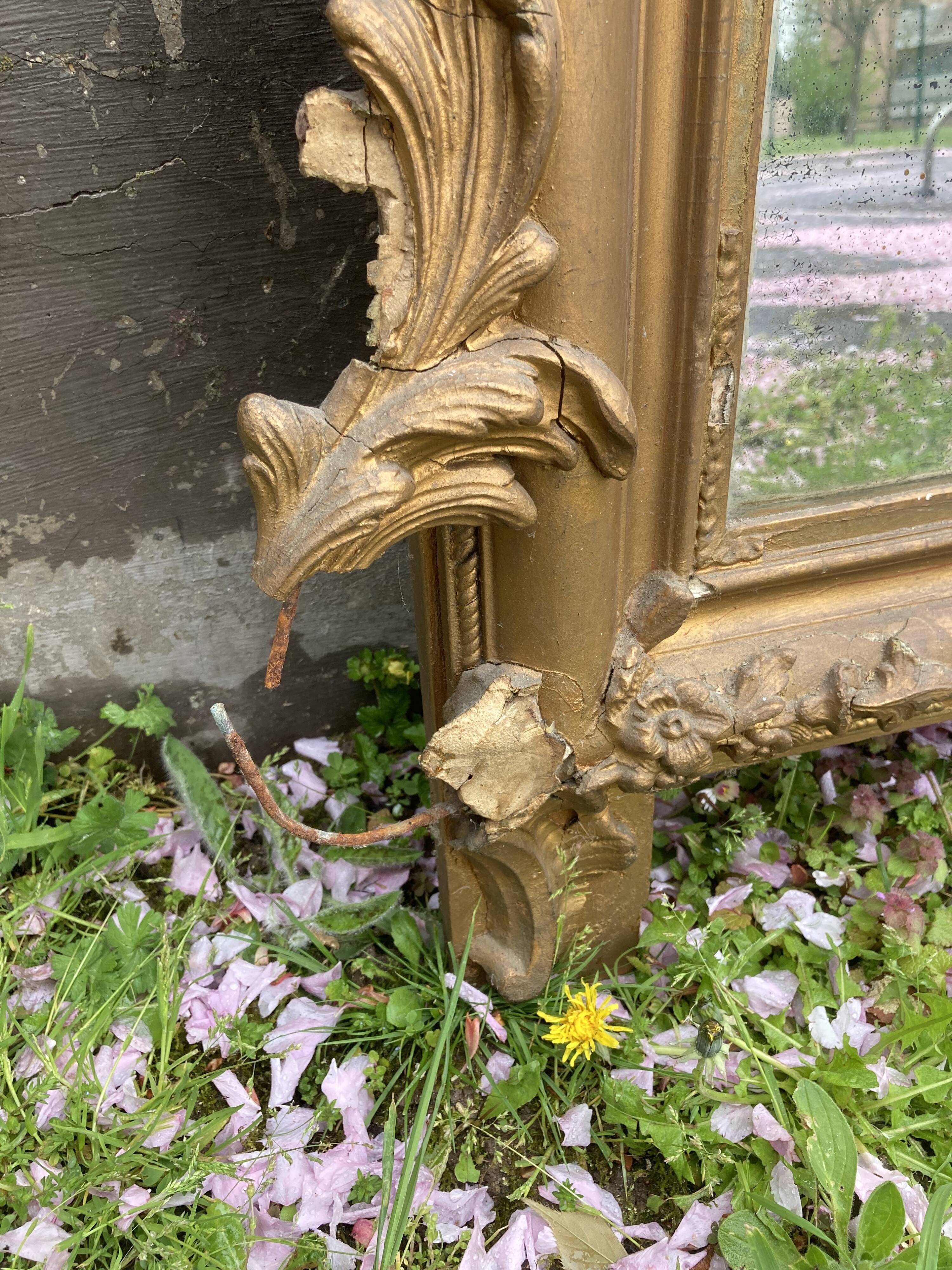 Old mirror rocaille style 178 x 96cm