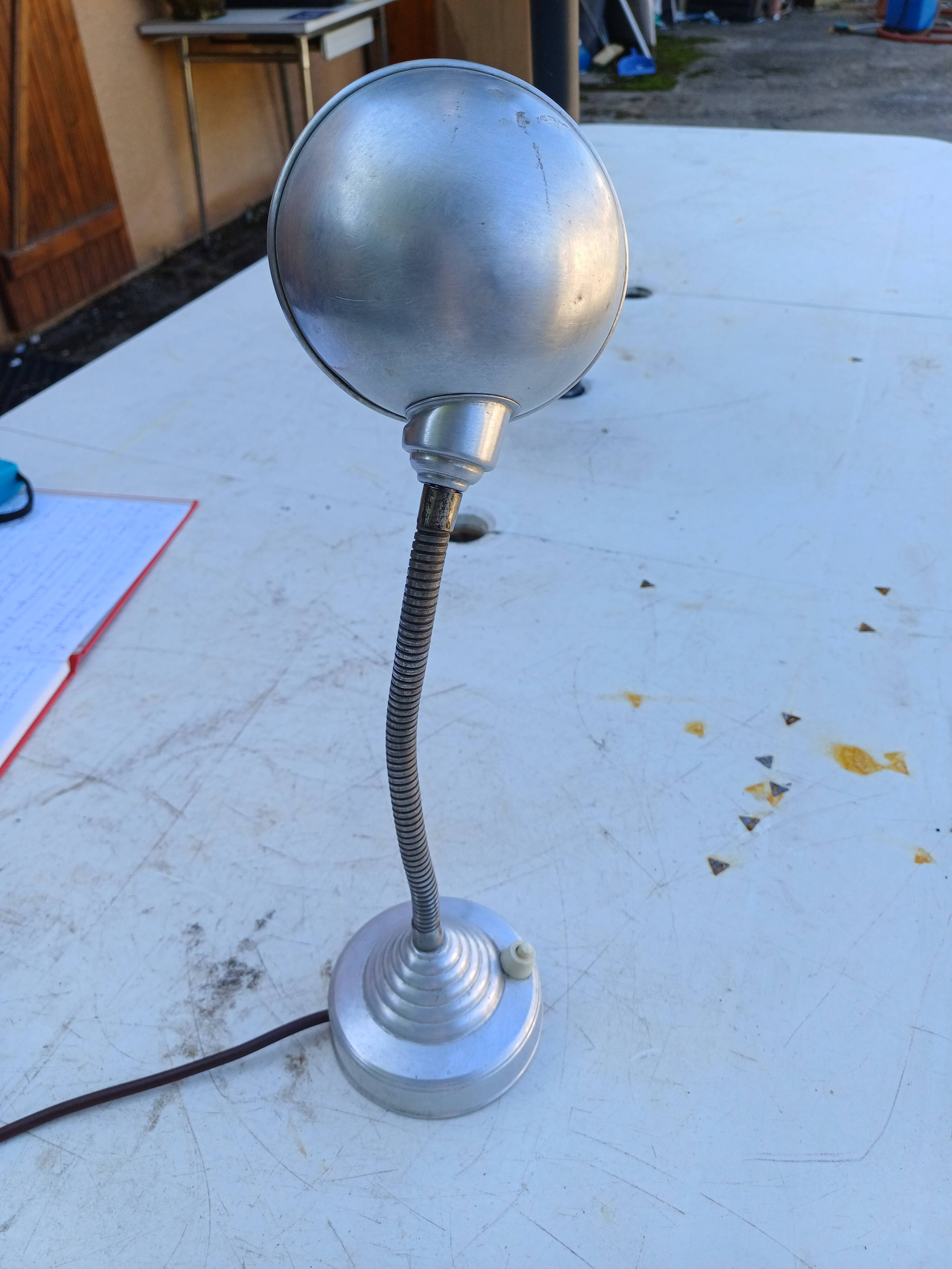 Vintage Aluminum Lamp from the 60s