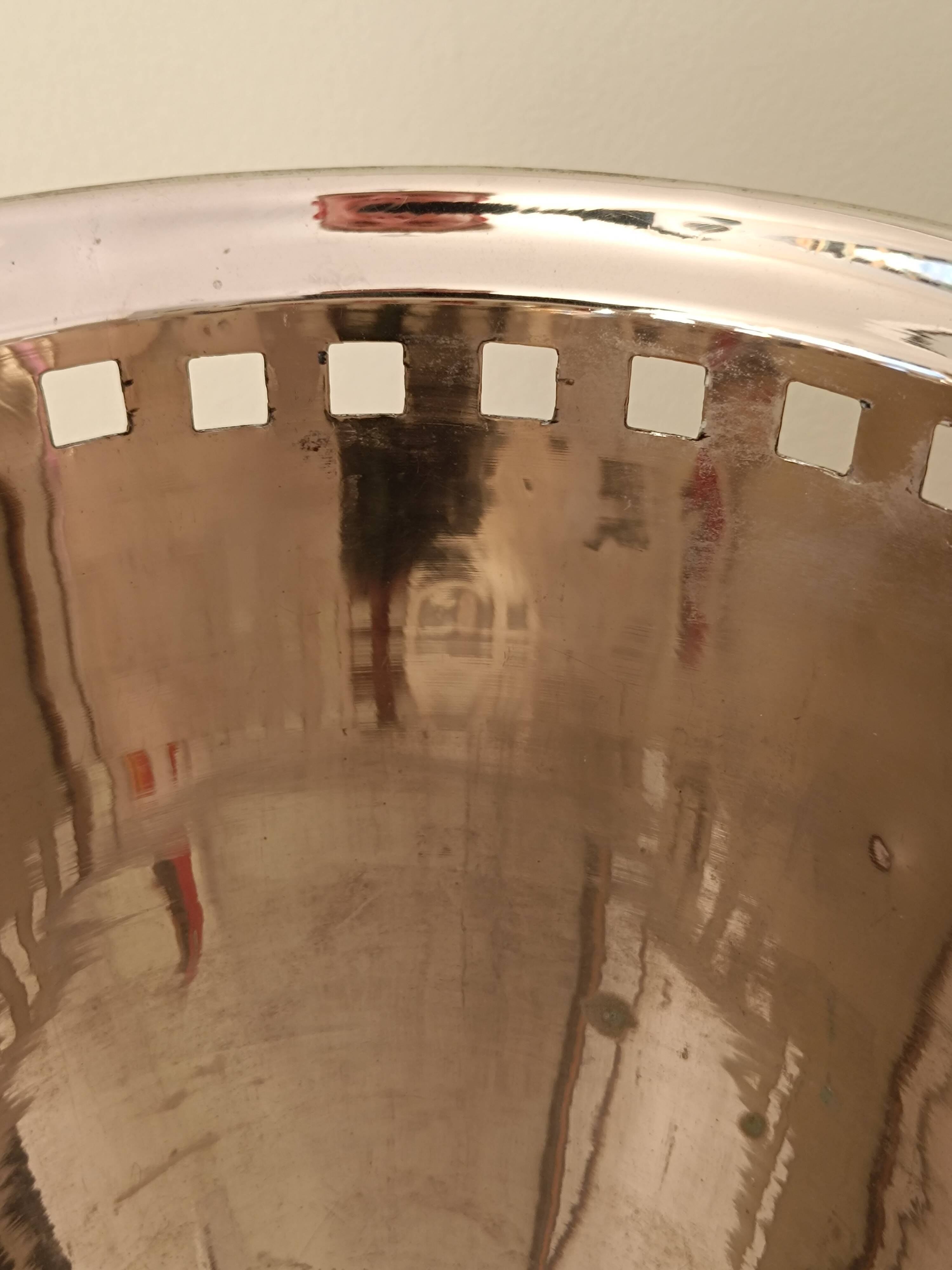 Silver metal wine cooler