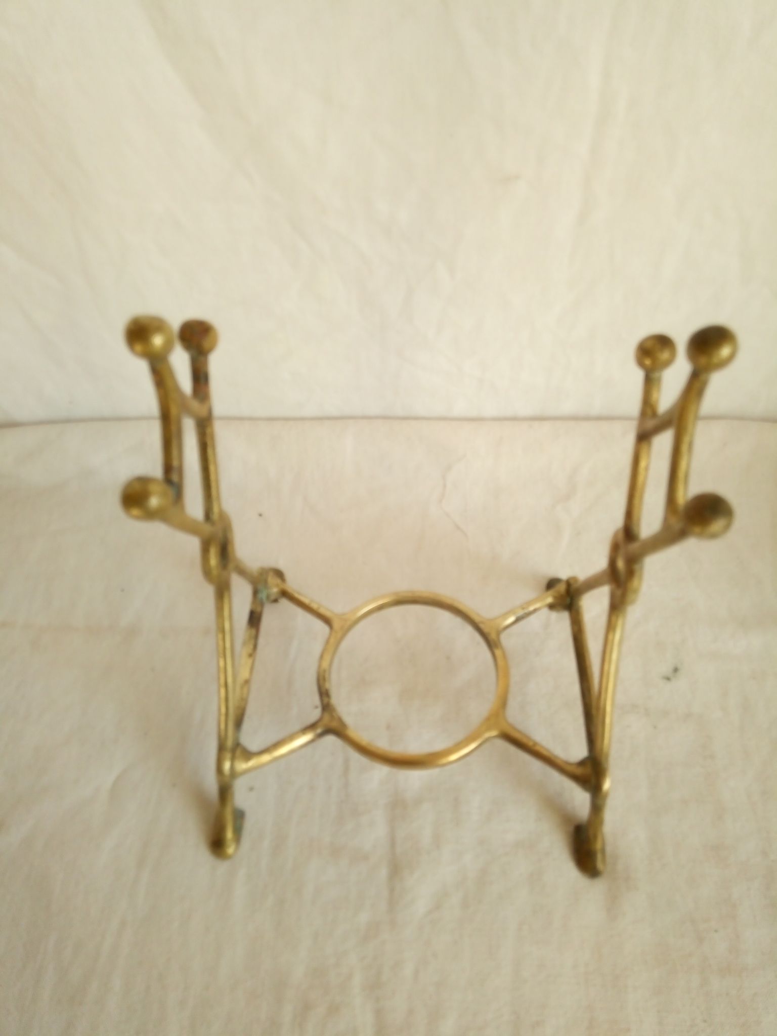 Ancient copper and brass travel teapot 20th