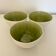 Set of 3 absinthe green bowls