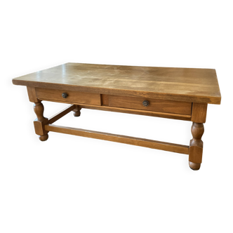 Solid oak coffee table