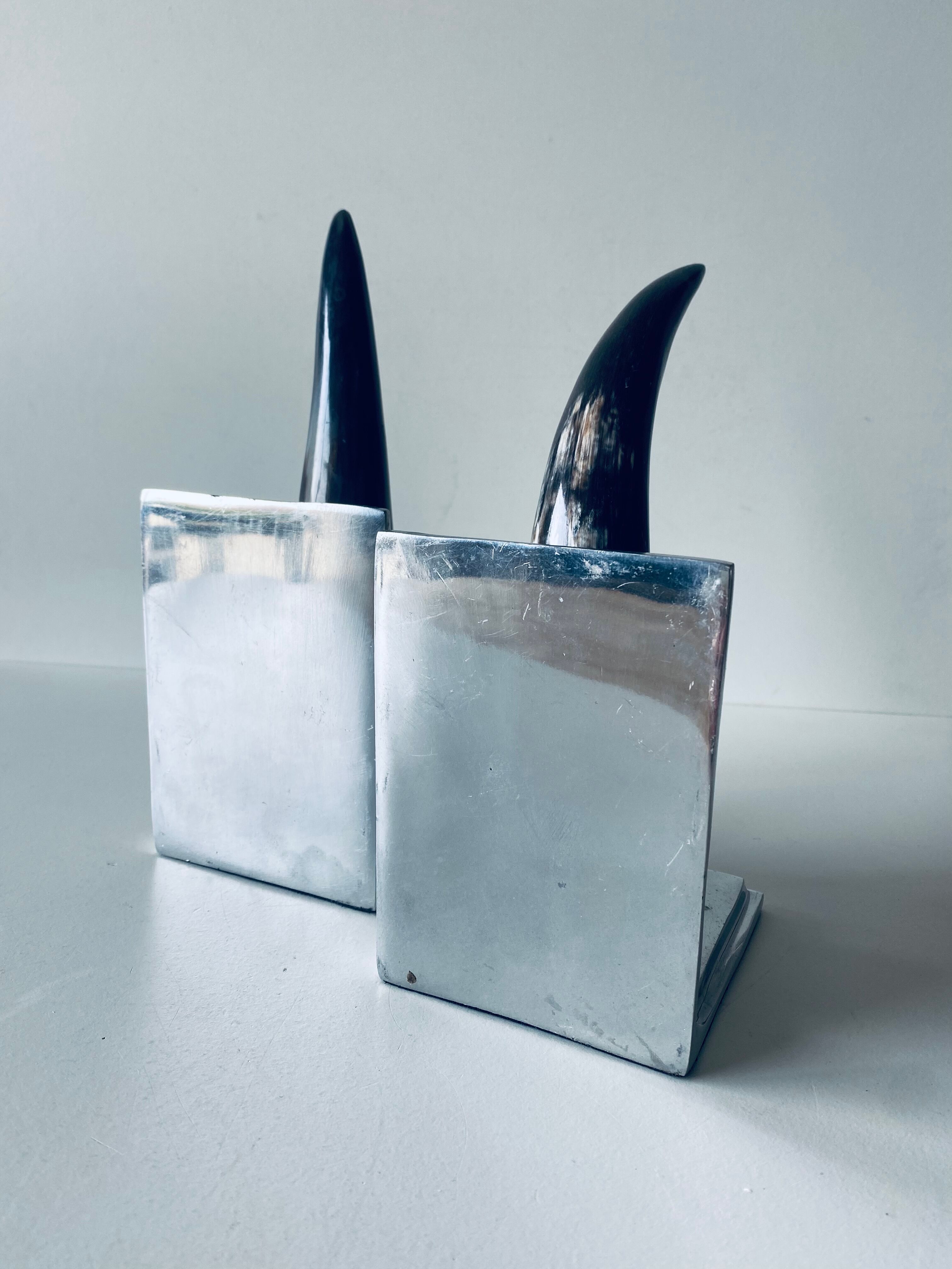 Pair of horn bookends