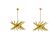 Pair of 24-light patinated brass chandeliers. 1980s.