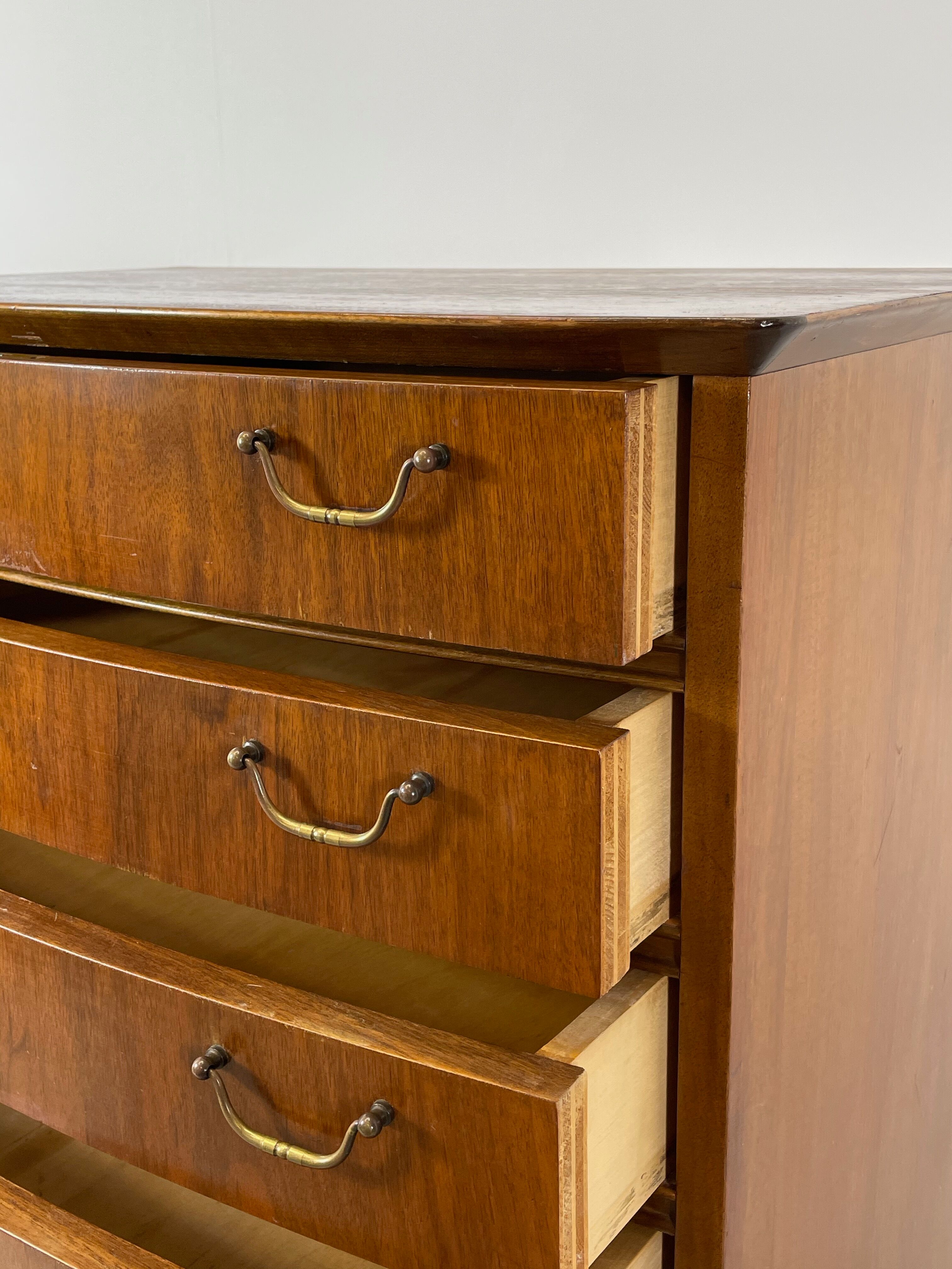 Danish tallboy chest of drawers Kvalitet mobelfabrik brdr. 1940s