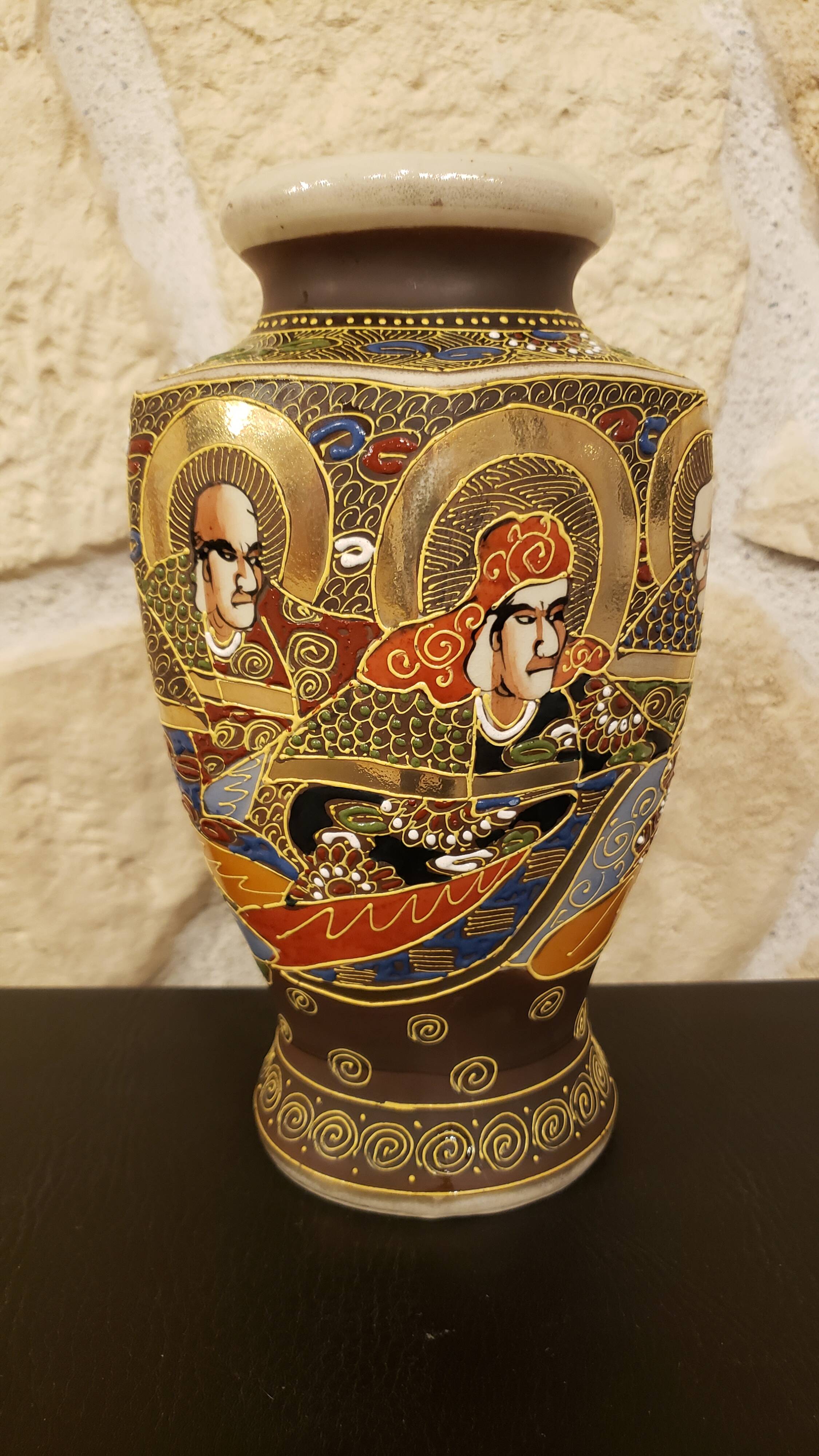 Japanese ceramic vase signed