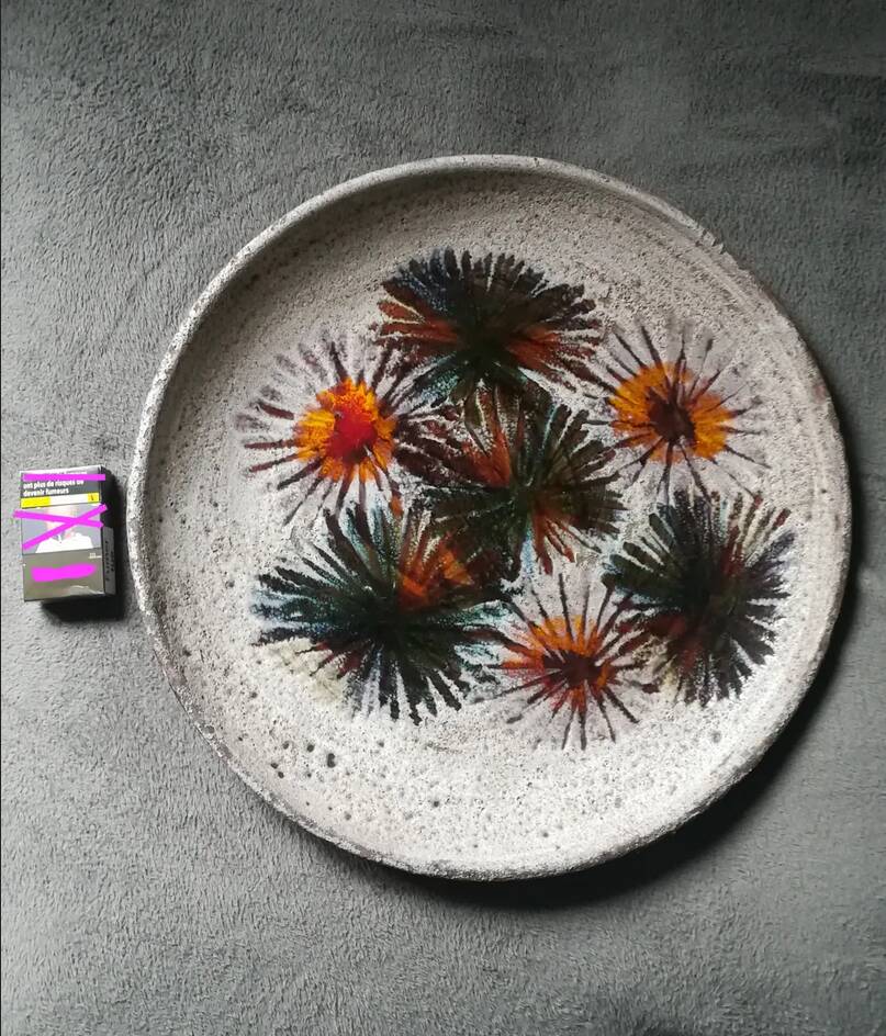 Grand Plate Vallauris, JTP The Wheel Circa 1960
