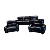 3 Room Living Room, Italy 1970/80 Black “adriano Piazessi”