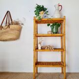 Vintage rattan shelf - bookcase