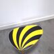 Vintage 1950s black and yellow striped formica table, plant table.