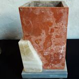 Pair of marble and onyx book clamts