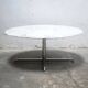 Vintage oval marble table produced by Roche Bobois