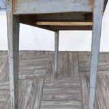Side table in painted wood aged and patinated by time
