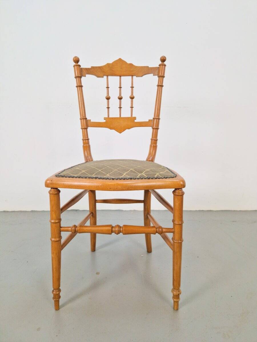 Vintage Chiavari Spool Chair, Italy, 1950s