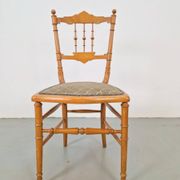 Vintage Chiavari Spool Chair, Italy, 1950s