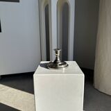 Small shiny silver-plated candlestick H11 D13